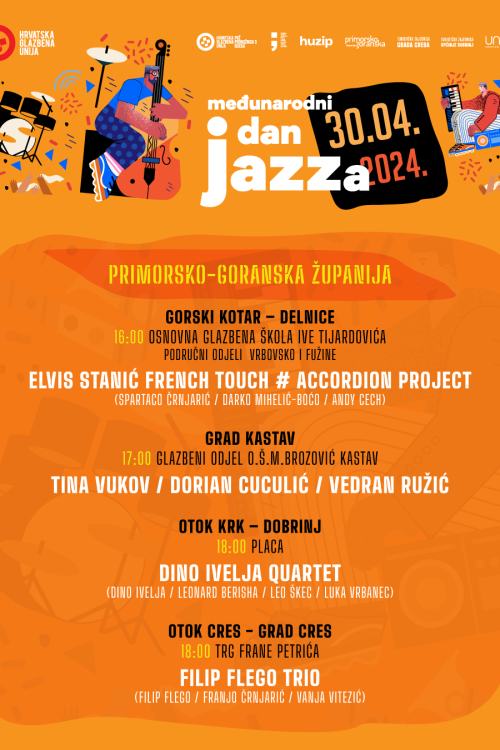 Međunarodni dan Jazza â€“JAZZ DAY 2024. â€“ DELNICE, UTORAK, 30.04.2024.-suradnja u realizaciji projekta